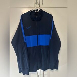 Nike Dri-FIT Track Jacket Men's 2XL Black Blue Full Zip Training AV5414-451